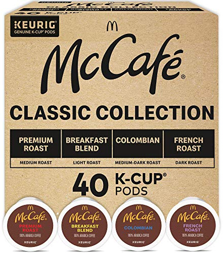 McCafe Classic Collection, Single-Serve Coffee K-Cup Pods, Classic Collection Variety Pack, 40 Count