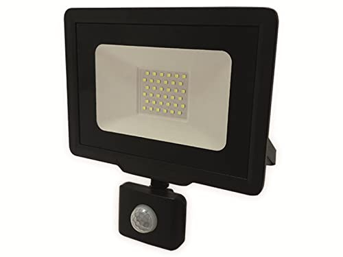 Proyector LED 10 W con detector IP65, 800 lúmenes, color negro, blanco neutro 4500 K