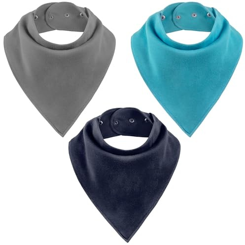 Baby Noah Adult Drool Bib for Special Needs, 3 Pack Large Elderly Bandana, Teen Bib for Women Men, Soft Absorbent Set for Kids