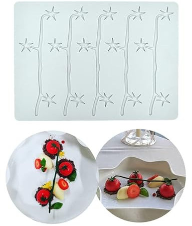 Moule en silicone en forme de Branches de tomates, tapis dentelle 3D pour décoration de cupcakes, sucre artisanal, desserts, Gastronomie