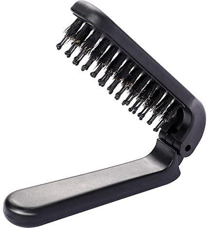 Spazzola pieghevole per capelli da viaggio,Pettine pieghevole portatile con setole tascabili, spazzola per capelli antistatica, mini spazzola per capelli portatile per acconciatura per donne e uomini
