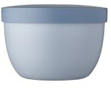Mepal - Snackpot Ellipse - Recipiente para Alimentos para guardar y Transportar Aperitivos - Apto para Congelador, Microondas y Lavavajillas - 350 ml - Nordic Blue