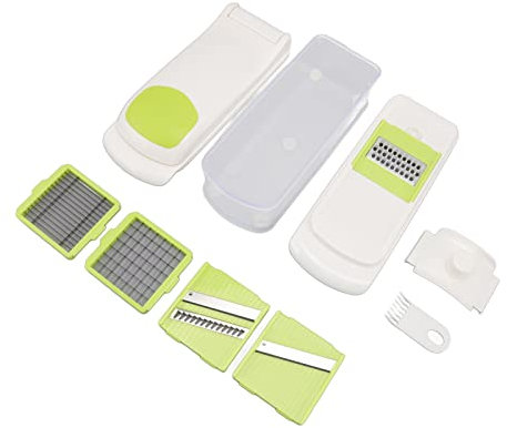 Alvinlite Vegetable Slicer, Vegetable Chopper 6 in 1 Vegetable Cutter Kitchen Gadget Slicer with Container, Food Chopper Cutter Dicer for Onion Potato