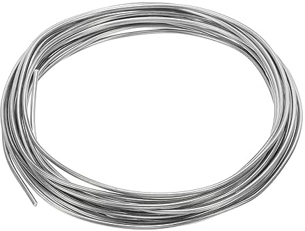 PATIKIL 99.99% Hochreiner Zinkdraht 17 Messgerät Reiner Zinkdraht 1.5mm Weicher Perlendraht Labor Wissenschaftliches Experiment Zinkdraht Werkzeug (16.4Ft/Rolle)