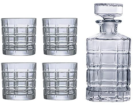 YOtat Vasos De Whisky De Lujo Antiguos, Juego De 2/4/6 Vasos De Whisky Estilo Roca, Cristalería para Beber, Bares De Fiesta, Restaurantes Y Hogar, Perfecto para Regalos del Día del Padre (4 Tazas)