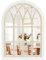 Miroir Mural avec Fenêtre Arquée, Grand Miroir sur Pied Décoratif pour Salon, Bois Mur Miroir, Miroirs Murau avec Cadre Blanc (62,23 x 87 x 2,54 cm), Miroir pour Couloir, Chambre