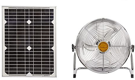 Solar Powered Mini Cooling Fan, Rechargeable Outdoor Fan with 15600mAh Battery, USB Operated Portable Fan for Patio, Camping, Tent - Stay Cool Anywhere!