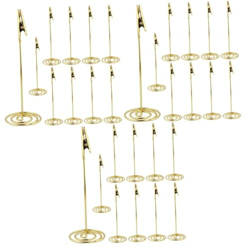 COHEALI 30 Stk Notizordner Party-Memo-Halter kompakter Memohalter Memo-Klemme schreintischorganizer büromaterial Desktop-Memohalter filigrane Nachrichtenclips Rostfreier Stahl Silver