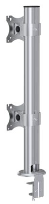 BEWISER Dual Monitor Desk Mount- Vertical Heavy Duty Monitor Stand Clamp Mount Fits Two 17 to 49 Inch Screen with Swivel, Tilt, Height Adjustable,Weight Capacity up to 33 lbs