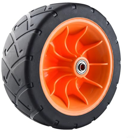 EasyByMall All Terrain Ersatzrad mit Hochleistungslagern für Klappwagen, 20,3 cm, Orange