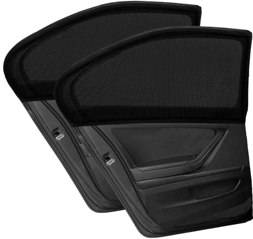 Sonnenschutz Auto Baby, 113 * 50cm 2 Stück Universal Auto Seitenfenster Sonnenschutz für Heckfenster, UV-Schutz Netz mit Mesh-Material für Baby Sicherheit und Haustiere