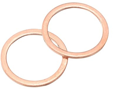 QUARKZMAN Rondelles Metal, 16 Pièces 16mm ID x 20mm OD x 1mm Hauteur Rondelles Plates en Cuivre, Bagues de Montage pour Vis, Boulons, Écrous, Accessoires, Charnières de Porte