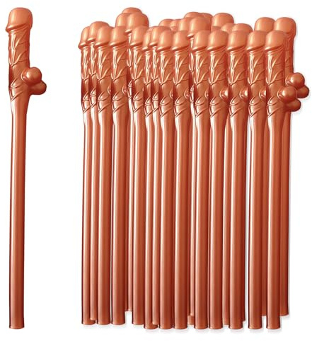 Rose Gold Bride to Be Hen Party Straws Hen Do Straw Drinking,24pcs Cocktail Straws Reusable Straws for Parties,Naughty Drinking Straw for Bachelorette Birthday Wedding Hen Night Party Decorations