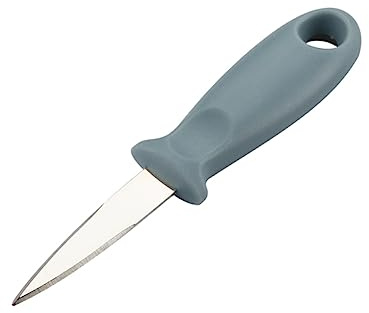 MUCKLILY Cuchillo Abridor De Vieiras y Conchas De Acero Inoxidable Mango Redondeado y Protector Para Mano Adecuado Para Mariscos Frescos Casa