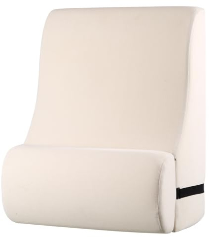WSJHNLBEDC Lesekissen/Rückenkissen für Bett und Sofa, Memory Schaum Orthopädisches Keilkissen Verstellbare Kopfstütze und Abnehmbarer Bezug für Rücken, Nacken Und Beine, Beige, 57x45x30cm