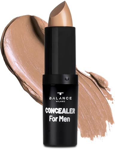 BALANCE MILANO – Correttore Stick Viso - Correttore Occhiaie Texture Morbida e Leggera Made in Italy - Copertura Uniforme - Concealer Finish Opaco e Naturale - Make Up - 3 Tonalità (Beige Scuro)