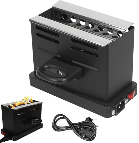 GOMETY Accenditore elettrico a carbone, accenditore a carbone con griglia di carbone, elettrico per barbecue a carbone, accessori per barbecue per esterni, piastra elettrica per barbecue