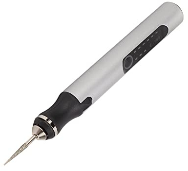 MasYosh Elektrischer Gravierstift, 3-Gang-Einstellung, 5000-18000 U/min, Kabelloses, Wiederaufladbares Gravierwerkzeug mit Sicherheitsschutzplatine, Zum -Schnitzen auf Metall, Holz, Glas