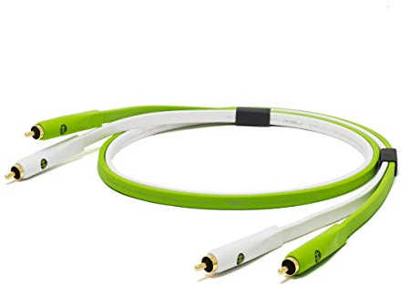 Lot de 2 Câbles Plats RCA/RCA 1m NEO by Oyaide Class B - Excellence en Connexion Audio pour Équipements Haut de Gamme. Conducteur Très pur OFC. Double blindage. Gaine en élastomère thermoplastique