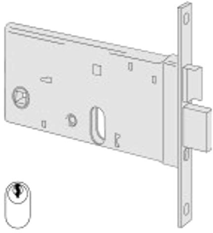 CISA 44460-90-0 SERRATURA INFILARE CILINDRO OVALEAL F16
