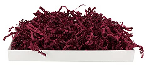 SizzlePak Burgunder, weinrotes Füllmaterial und Polsterpapier, Geschenk-Verpackungen, Deko, Geburtstag, Weihnachten - 1 kg | Für Geschenk-Verpackungen, Deko, Geburtstag, Weihnachten