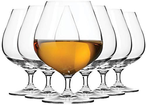 Krosno Copas Coñac Brandy Helado Postre Balon Vaso | Conjunto 6 Piezas | 500 ML | Colección Harmony | Perfectos para Uso en Casa, Restaurante y en Fiestas | Apto para Lavavajillas