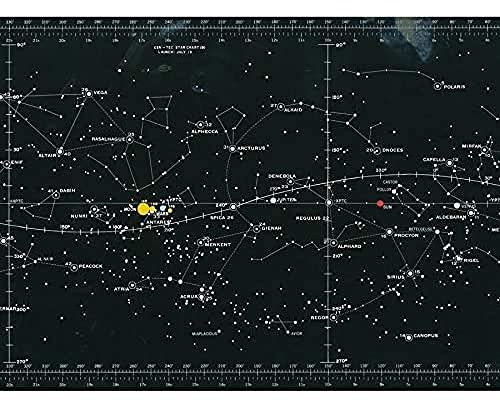 Artery8 Space CSM-TEC Apollo 11 Star Chart Map Galaxy Unframed Wall Art Print Poster Home Decor Premium