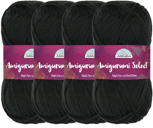 JubileeYarn Amigurumi Select Yarn - Ovillo acrílico para bebé, dalia, 4 madejas
