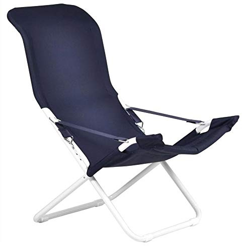 Liegestuhl Fiesta 4 Positionen blau weiß Made in Italy