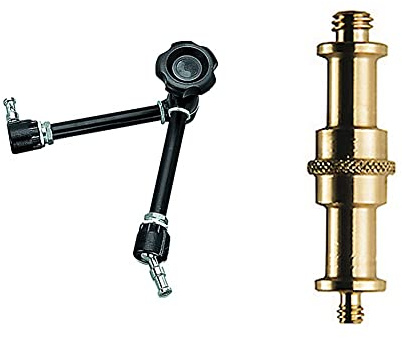 Manfrotto 244N Magic Arm M. Feststellknopf, schwarz & Adapter-Zapfen (16 mm)