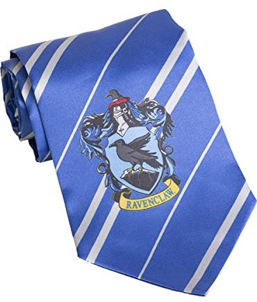 Funidelia | Corbata Ravenclaw Harry Potter Oficial para Hombre y Mujer Hogwarts, Magos, Películas & Series - Color: Azul, Accesorio para Disfraz - Licencia: 100% Oficial
