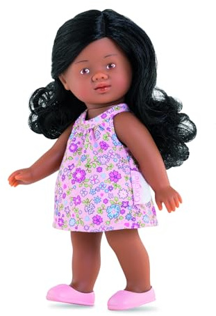 Corolle 9000240040 - Mini Corolline Rosaly, Vollvinylpuppe mit langem Haar und Blumenkleid in Geschenkbox, Vanilleduft, 20cm