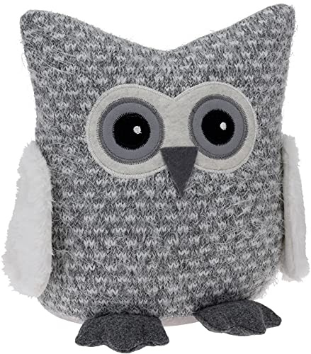 Plüsch Türstopper Eule URSEL - 1 KG Türpuffer & Türdeko - Uhu Kauz (Hell)