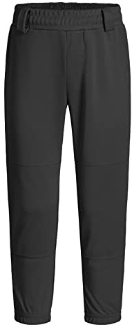 QBK Youth Toddler Baseball Pants Softball Pants Kids Tee Ball Pants for Boy Girl 2T-17YearsBlack 10-11 Years