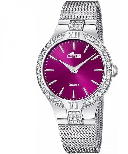 LOTUS Montre Femme Analogique en Acier Inoxydable 316l Argenté | Mouvement à Quartz, Verre Minéral Haute Résistance, Étanche 5 ATM, Special Prices 18894/3