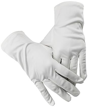OSALADI 5paar Stoffhandschuhe Weiß Polyesterhandschuhe Für Haushalt Ultrafeine Faserhandschuhe Als Schutzhülle Haushaltshandschuhe Für Küche Und Restaurant