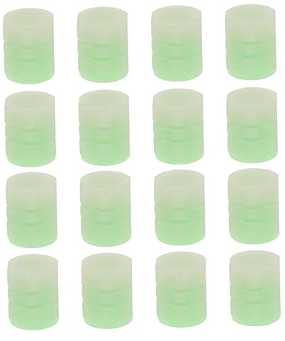 LIFKOME 16 STK Ventil Kappe Reifenkappen Luftkappen Für Autoreifen Fluoreszierende Ventilschaftkappe Für Reifen Reifenventilschaftabdeckung Leuchten Im Dunkeln Wagen Gummi Reifenabdeckung