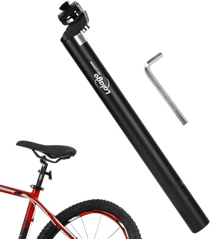 LALAGO Reggisella Bicicletta 27,2 mm Tubo Sella Alluminio Reggisella 400mm per Mountain Bike Bici da Strada Bici da Pista