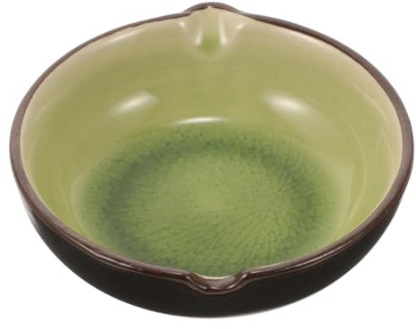 TEHAUX Keramik Tintenschale Ice Cracked Glaze 11.8X10.8X3.5 Cm Für Kalligraphie Pinselhalter Wasserbehälter Schreibtisch Dekoration Für Kreative Mal- Und Schreibarbeiten
