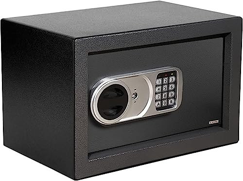KARAT Cassaforte ignifuga impermeabile per casa, hotel e funzionamento con serratura a combinazione o chiave, cassaforte da parete, cassaforte per mobili, cassaforte per hotel, 25 x 35 x 25 cm