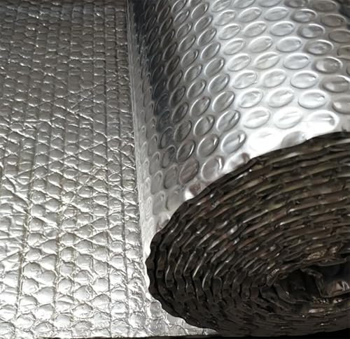 GQZJY Isolierfolie Camping selbstklebend 4mm Dämmfolie Dachisolierung Folie Reflexionsfolie Effektive Isolierung und Wärmespeicherung für Fenster Autos(Size:1 * 25m/3.2 * 82FT)