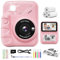 CalineGam Kids Camera Instant Print, 3.0'' Screen 48MP Photo Instant Camera for kids with 32GB Card, 1080P HD Digital Child Printable Camera, Gift for 3-12 Year Old Girls Boys (Pink)