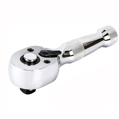 Bestgle 1/2 Square Drive Stubby Ratchet Handle, 72-Tooth Mini Ratchet Wrench, Reversible Small Socket Wrench Tool with Quick Release