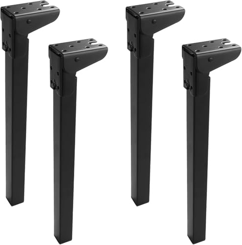 GOYADA Tischbeine Klappbar 30 cm, Tischbeine Metal Schwarz 90 Grad, 4 Stück