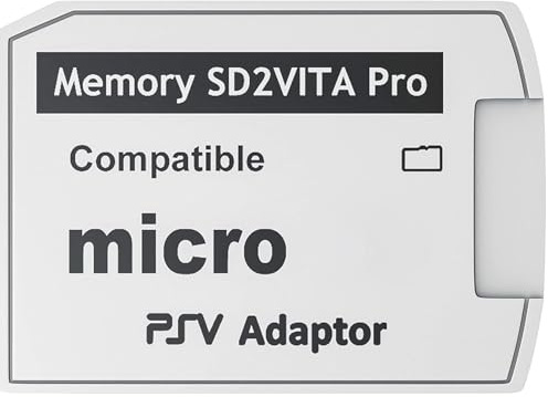 TECHZOCO PS Vita-Karten-Adapter, SD2Vita-Karten-Adapter, kompatibel mit microSD-Karten (maximal 256 GB) | kompatibel mit PS Vita 1000/2000 3.6 oder PS Vita HENkaku System