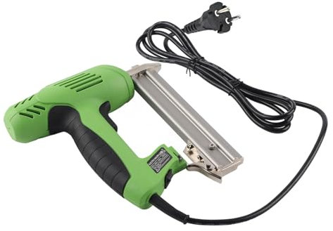 Pistola Grapadora Eléctrica con Cable de Aluminio Ligero, Pistola de Clavos Eléctrica de Alta Resistencia, Clavadora Recta con agarre cómodo para Carpintería, Manualidades, Marcos de Cuadros y más.