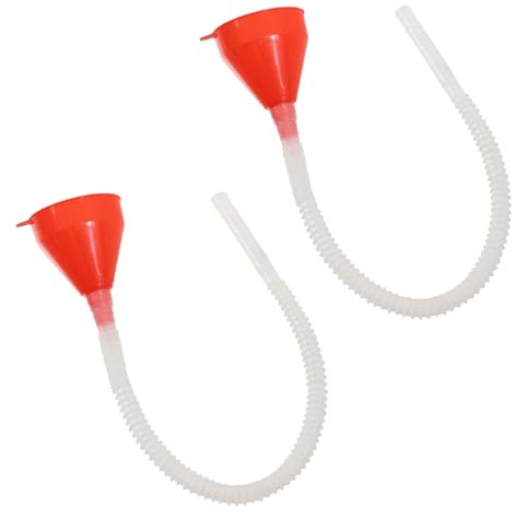 2 pezzi Imbuto di trasferimento carburante Imbuto con tubo flessibile multiuso a tubo lungo per additivi lubrificanti e fluidi in plastica universale facile da usare Lampadine aloge