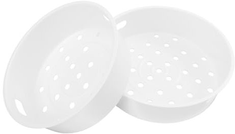 MOTHNUR 2pezzi Contenitori Per Cottura Vapore in Plastica Alimentare Sicura Multiuso Leggeri e Compatti Accessori Casa Per Famiglia e Ristoranti