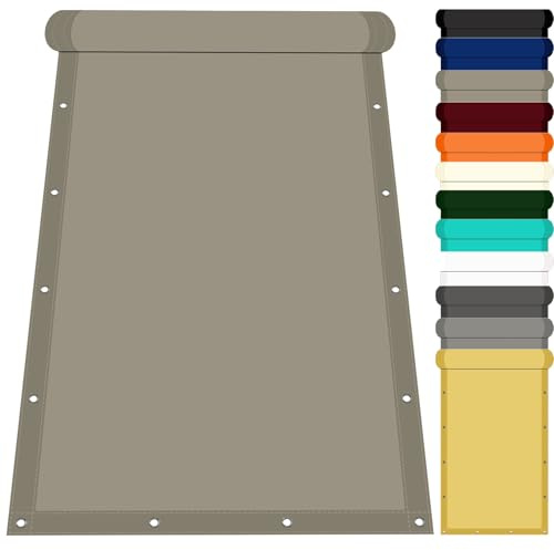 Vela Ombreggiante Rettangolare 1.6 x 4.2 m Protezione UV Impermeabile Vela Ombreggiante Inclusa Corda Fissa per Giardino Balcone Piscina, Tortora