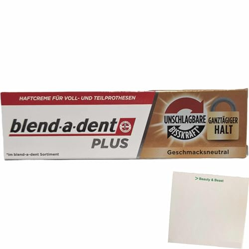 usy Bundle für Blend-a-dent Premium-Haftcreme für dritte Zähne Duo Kraft Unschlagbarer Halt (40g Packung) + usy Block
